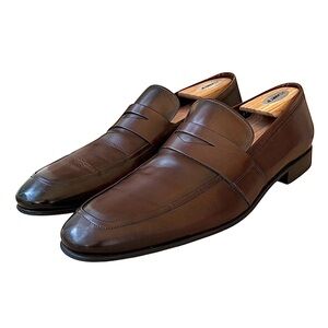 TO BOOT New York Burnished Brown Leather Loafers